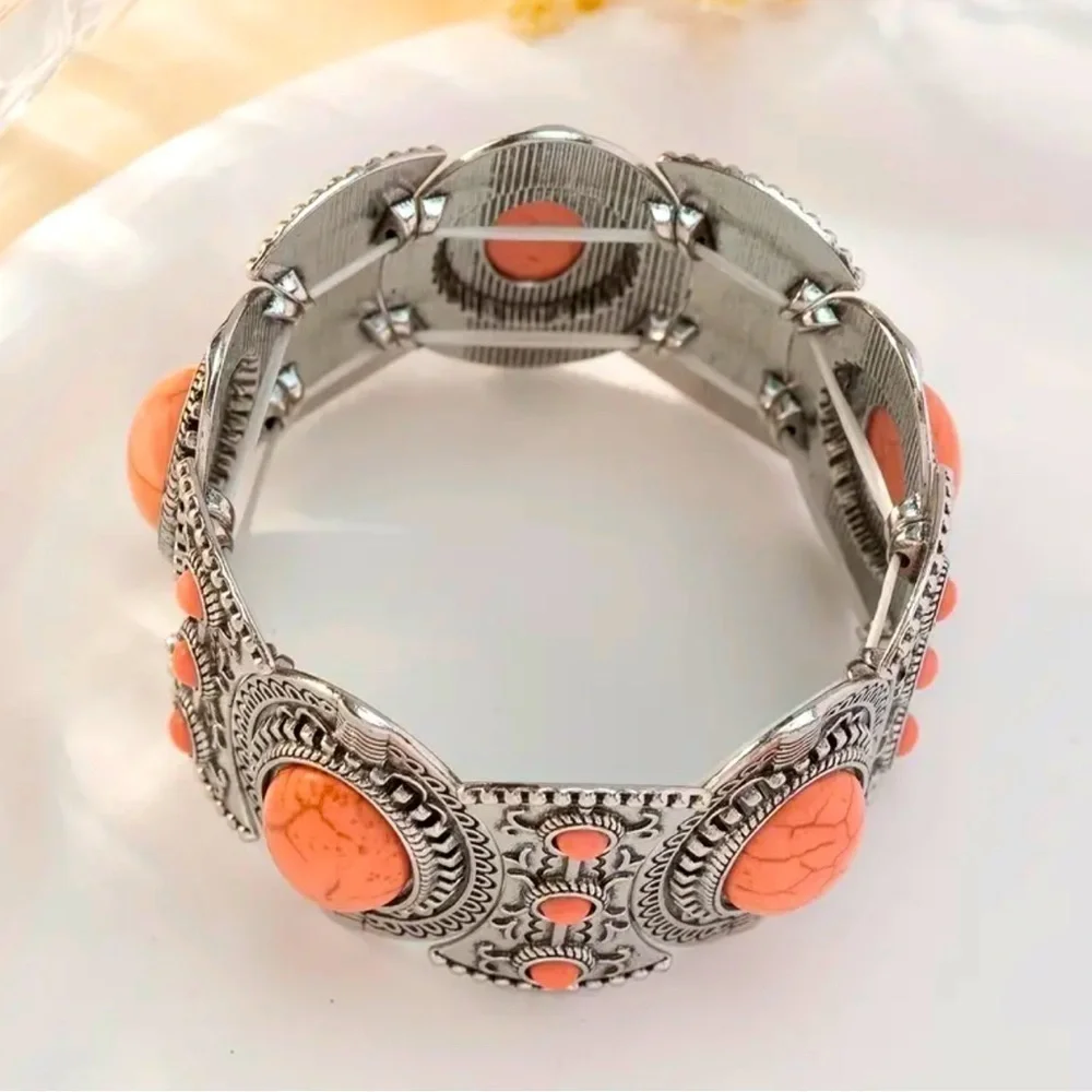 Vintage Style Pink Stone Bracelet